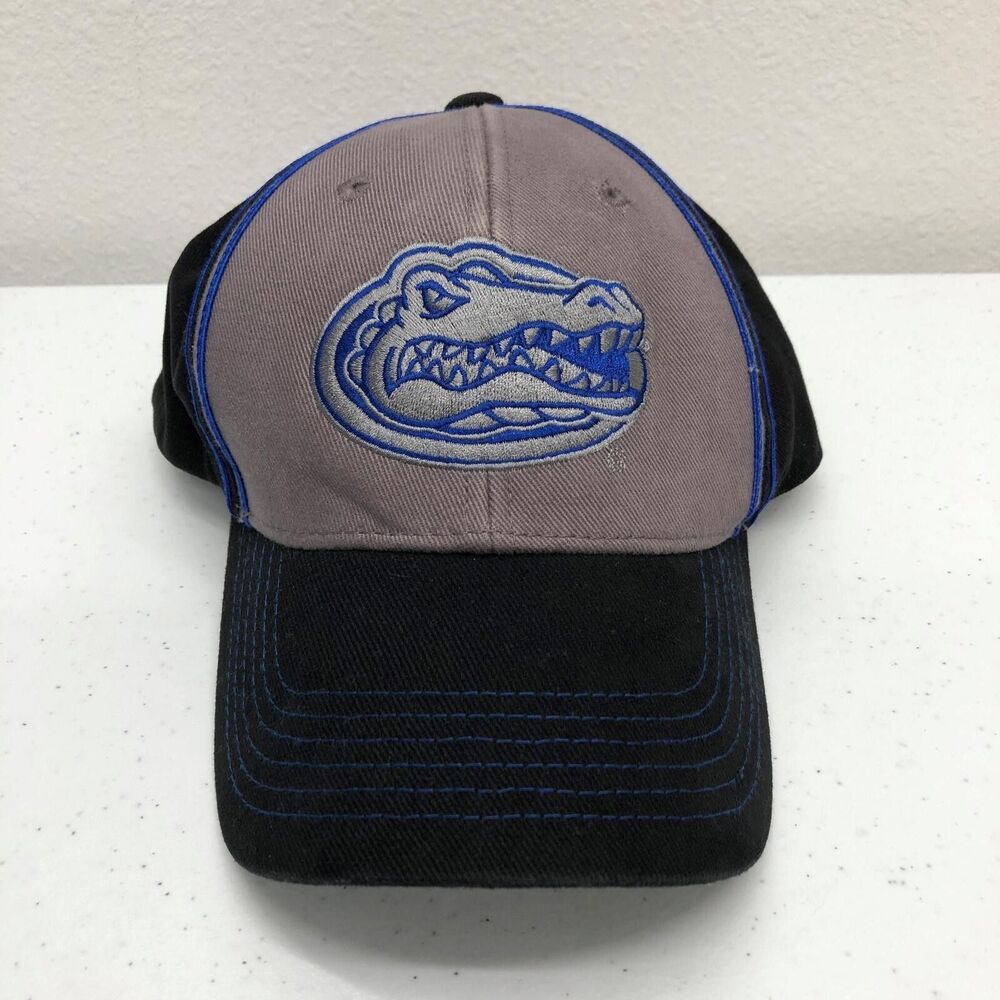 Captivating Hat Cap Snap Back Mens One Size Black Gray Alligator Sports Logo